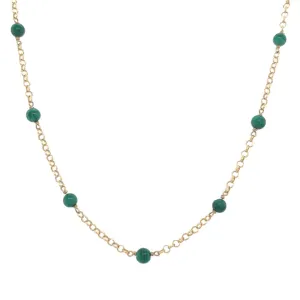 Malachite Bead Necklace