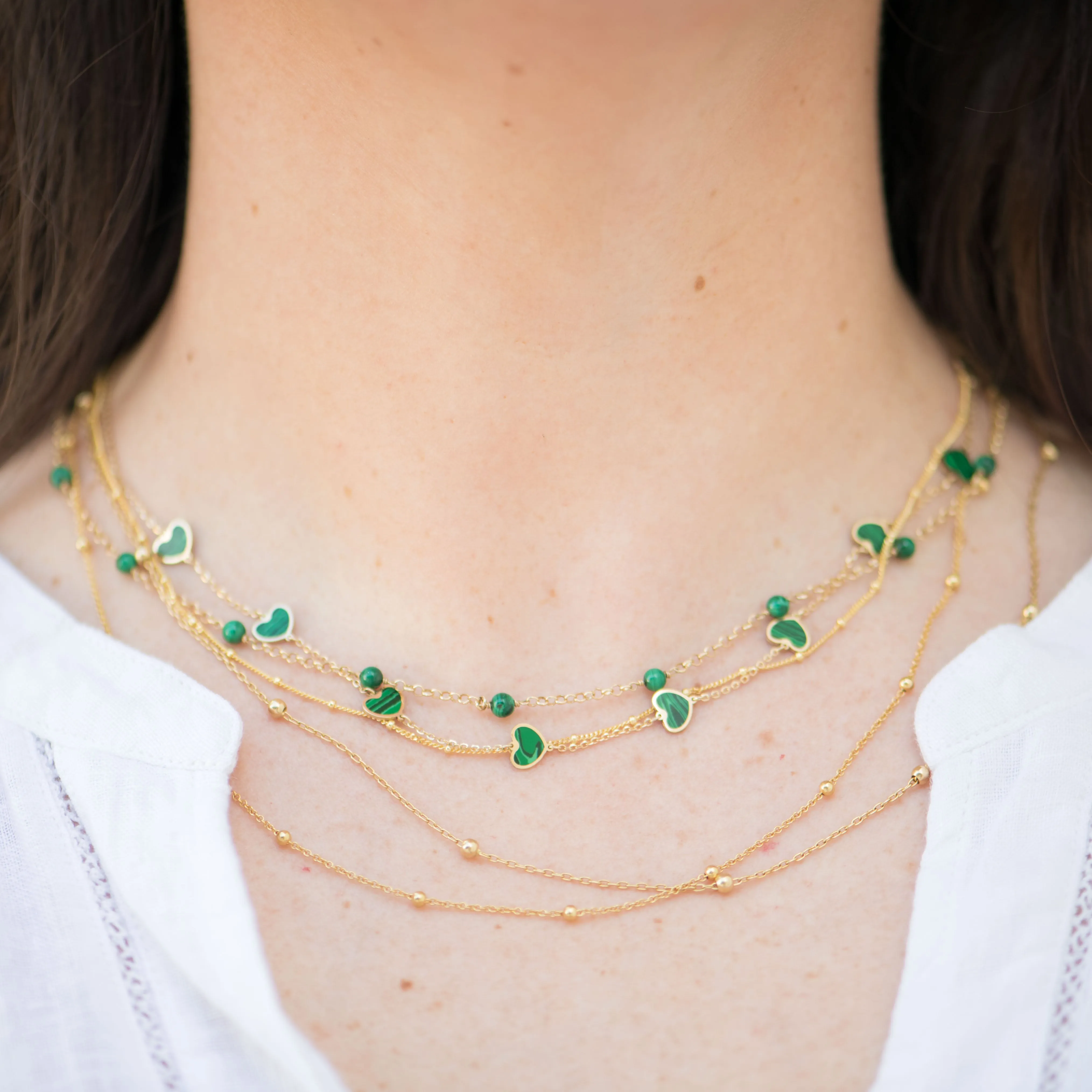 Malachite Bead Necklace