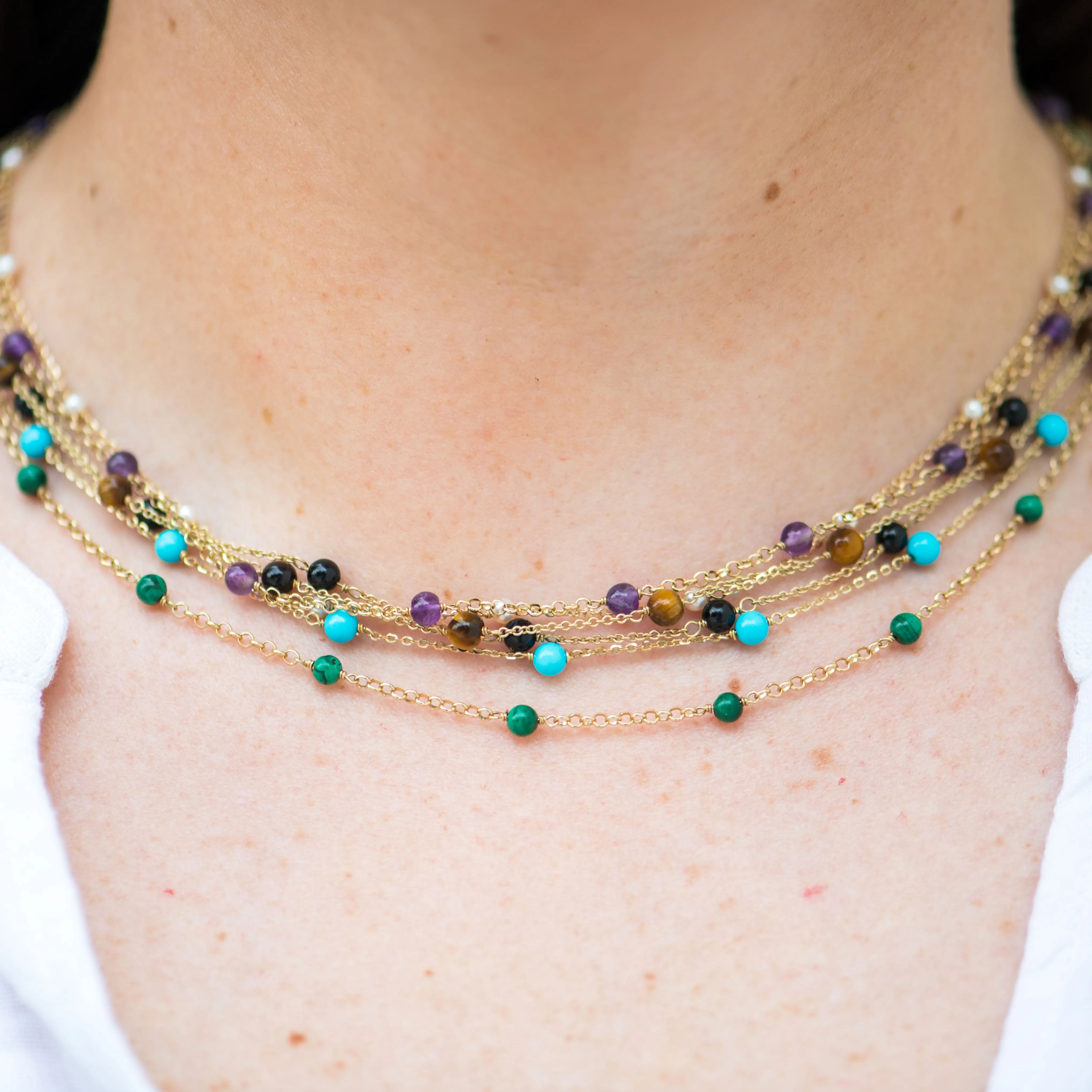 Malachite Bead Necklace