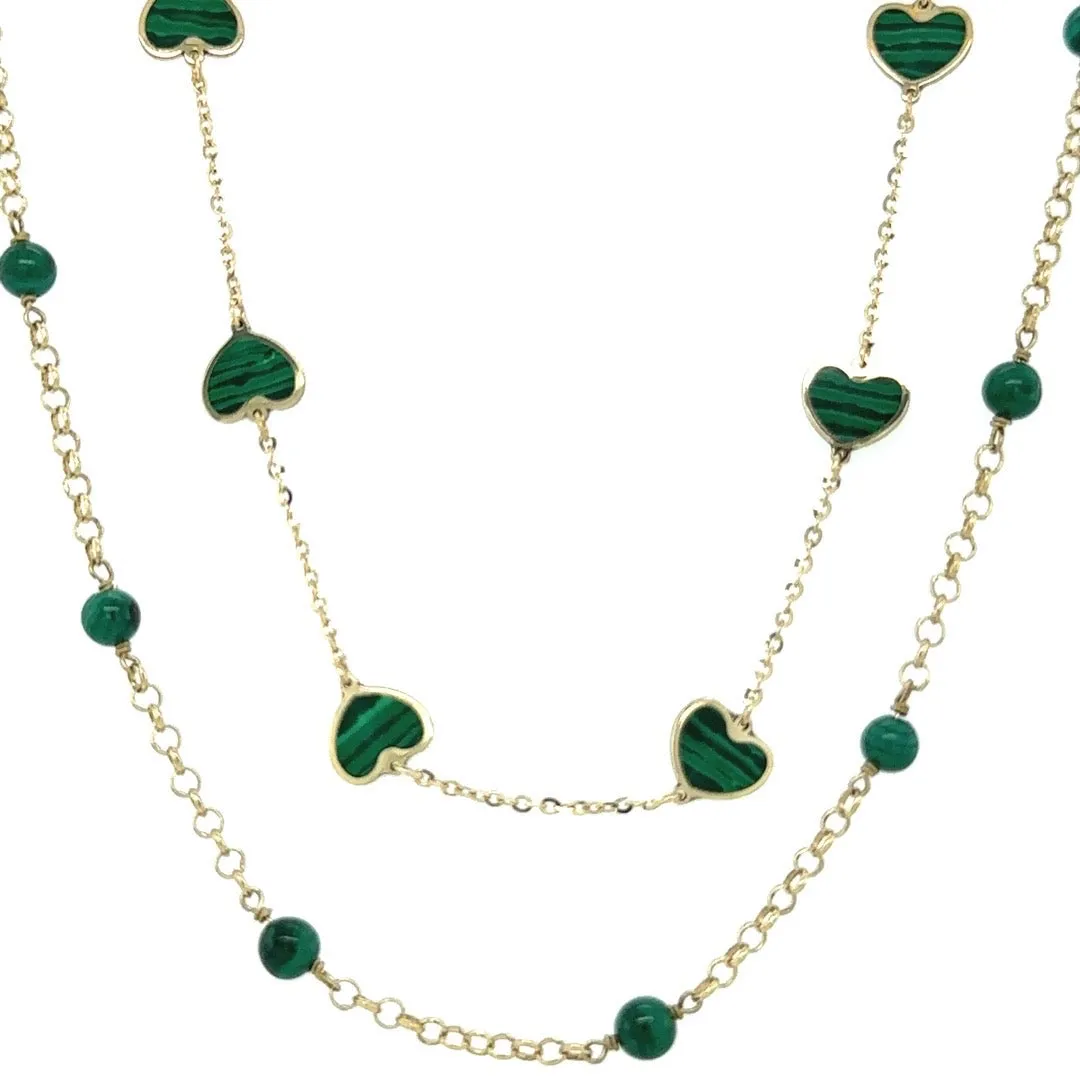 Malachite Bead Necklace