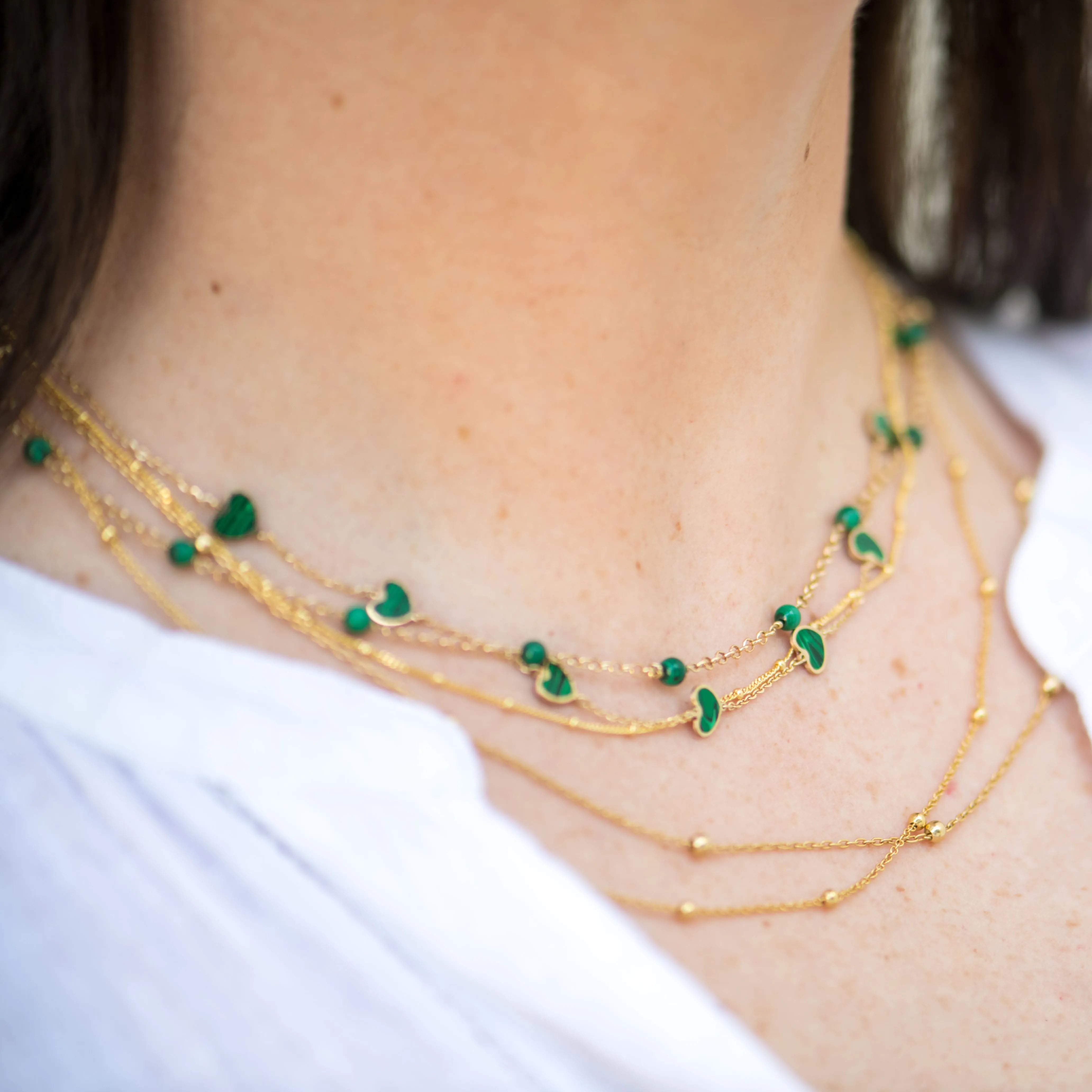 Malachite Bead Necklace