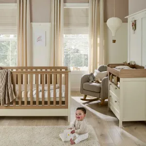 Mamas & Papas Harwell 2 Piece Cotbed & Dresser Roomset - Cashmere