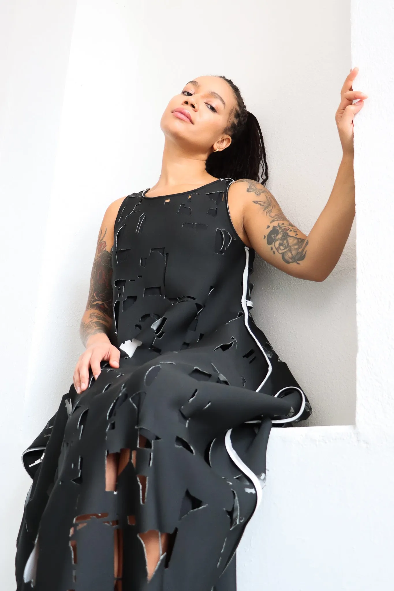 maria calderara Laser Cut Dress