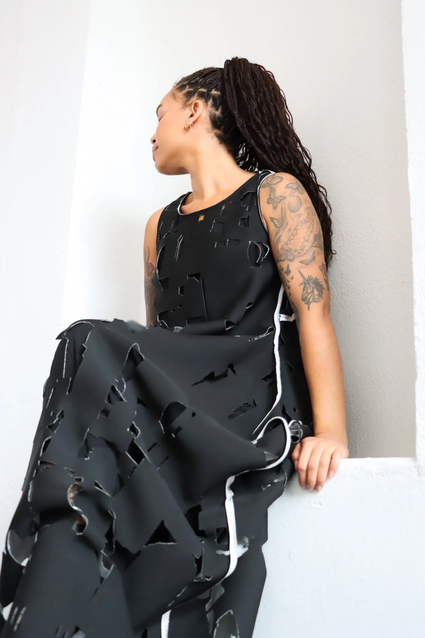 maria calderara Laser Cut Dress