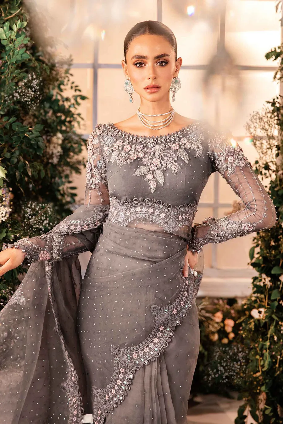 Maria.B | Embroidered Organza Suit '24 | MBD-2902
