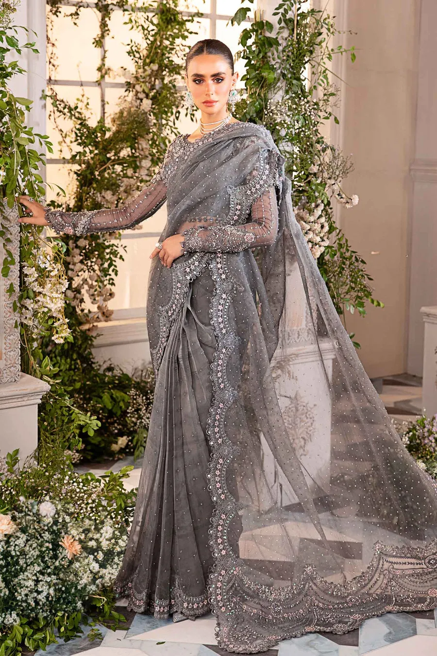 Maria.B | Embroidered Organza Suit '24 | MBD-2902