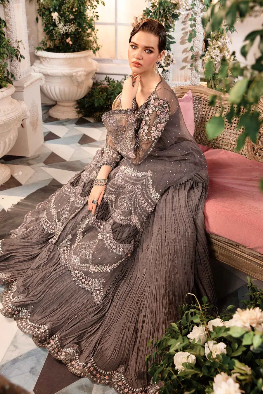 Maria.B | Embroidered Organza Suit '24 | MBD-2902