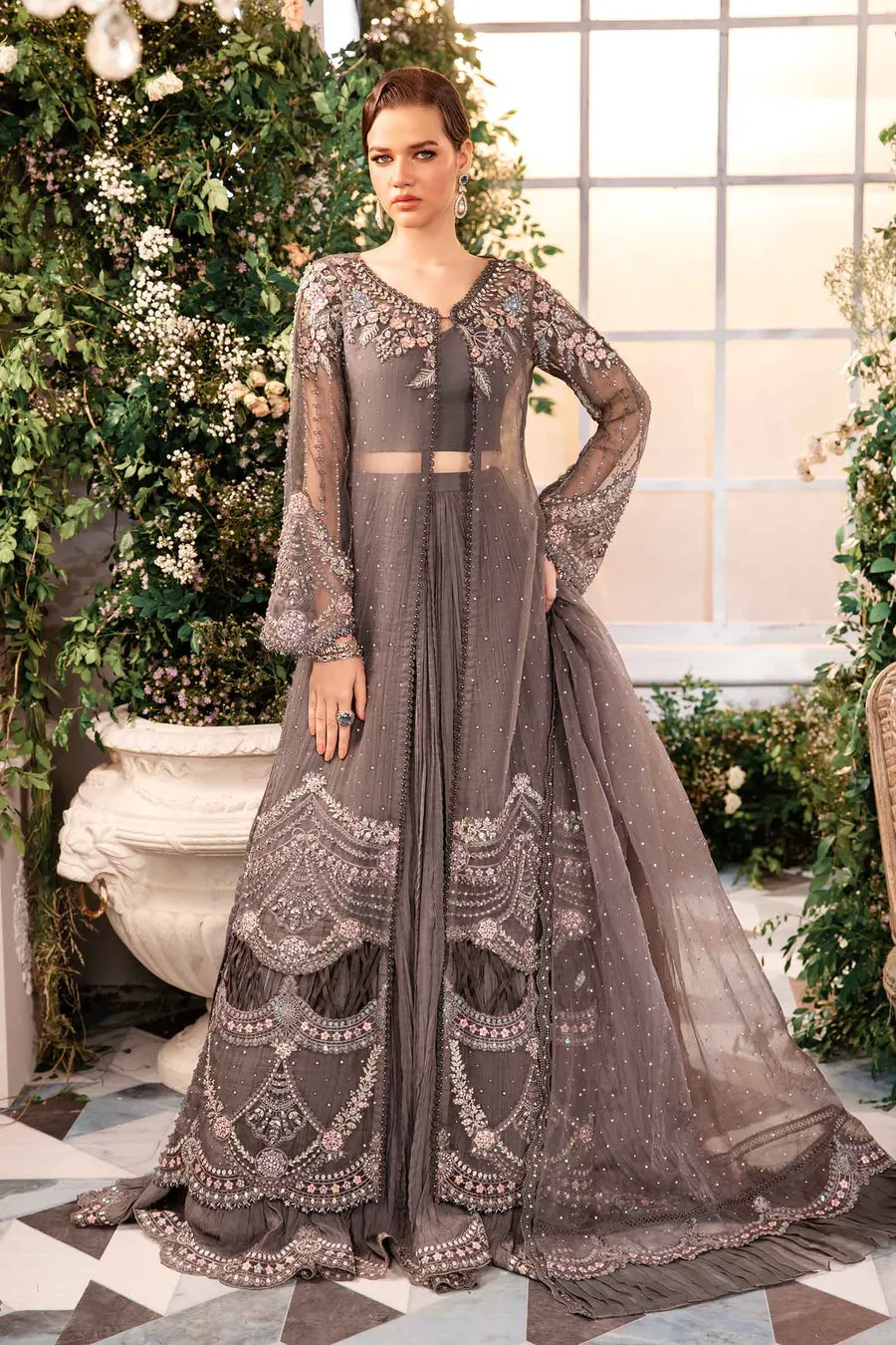 Maria.B | Embroidered Organza Suit '24 | MBD-2902