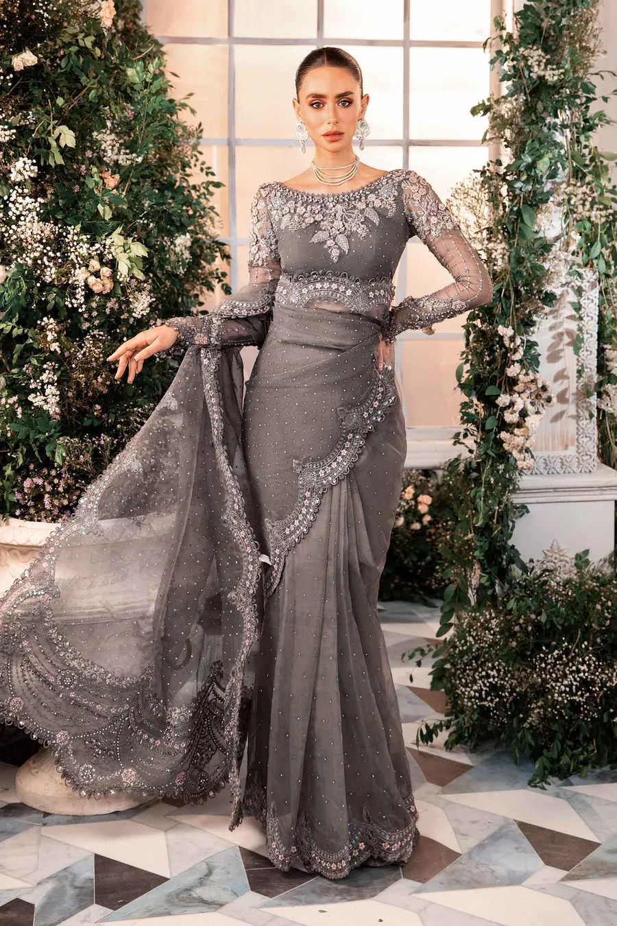 Maria.B | Embroidered Organza Suit '24 | MBD-2902
