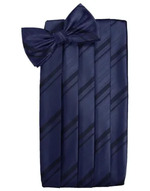 Marine Striped Satin Cummerbund