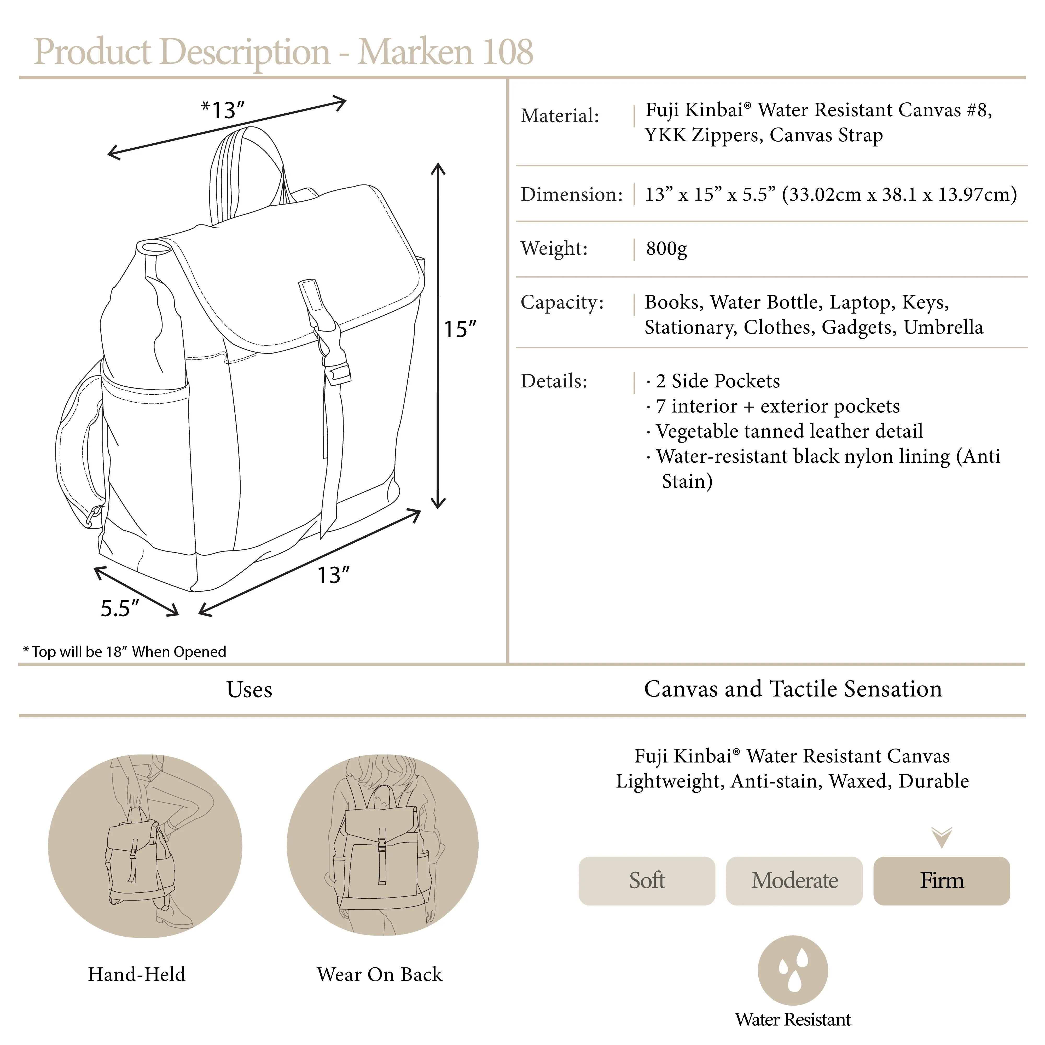 Marken 108 Rose Gold | Backpack