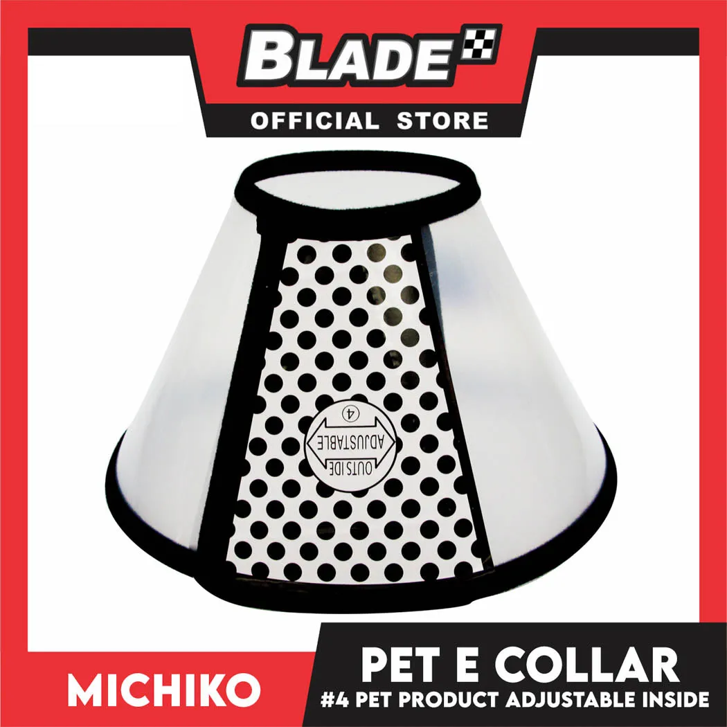 Michiko Pet E. Collar #4 Anti-Lick Anti-Bite Protection Cover Neck Cone For Cats And Dogs