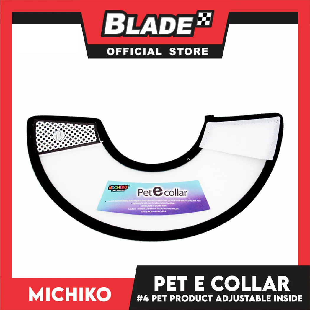 Michiko Pet E. Collar #4 Anti-Lick Anti-Bite Protection Cover Neck Cone For Cats And Dogs