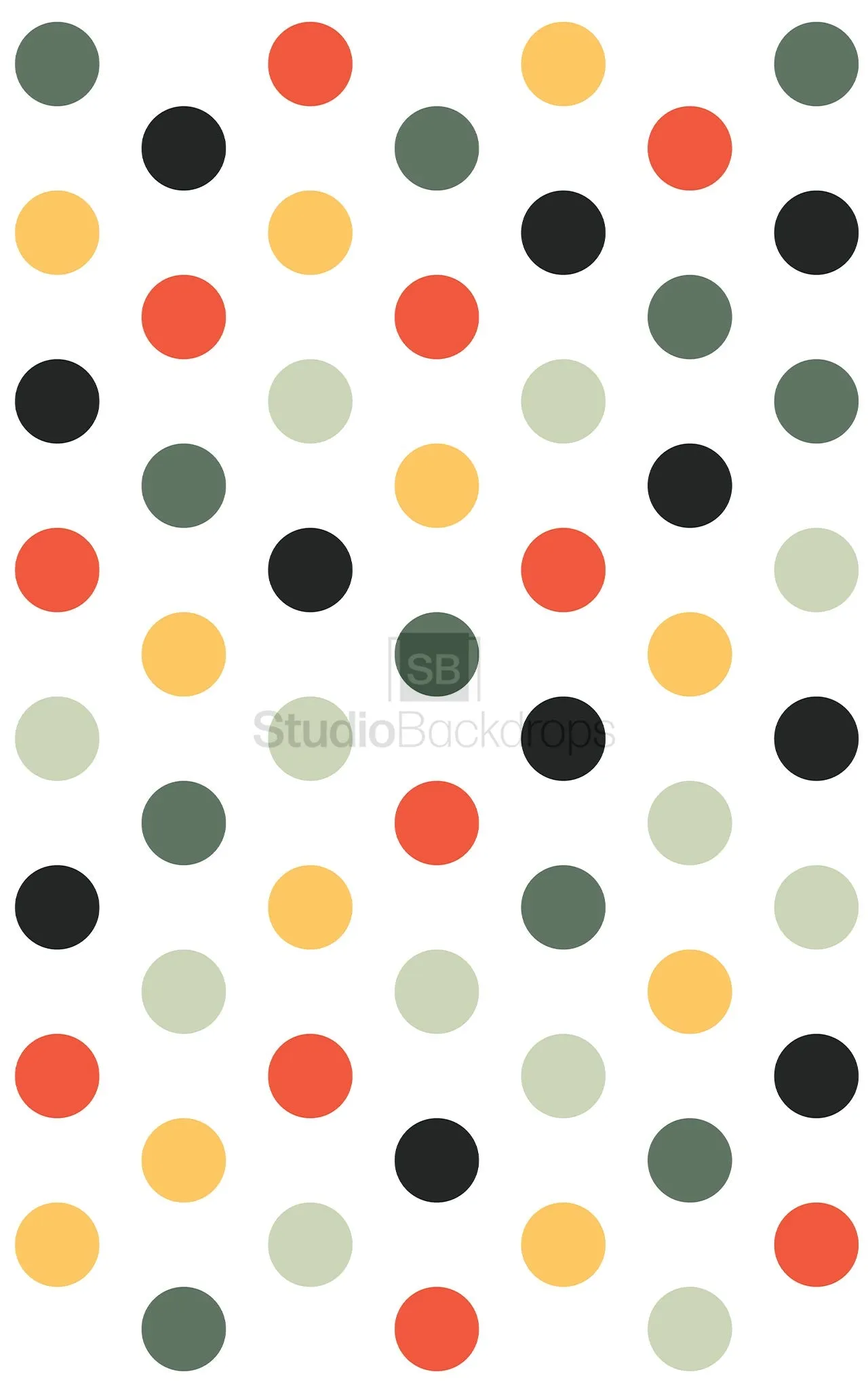Multi Coloured Polka Dot Photography Backdrop BD-152-PAT