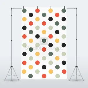 Multi Coloured Polka Dot Photography Backdrop BD-152-PAT