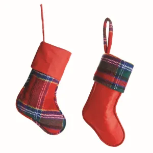 NAPA Home & Garden, TARTAN PLAID MINI STOCKING ORNAMENTS, SET OF 2,Z5235RD