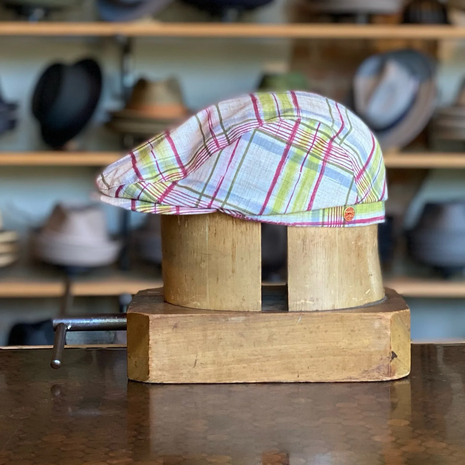 Natural Plaid Frankie Flat Cap