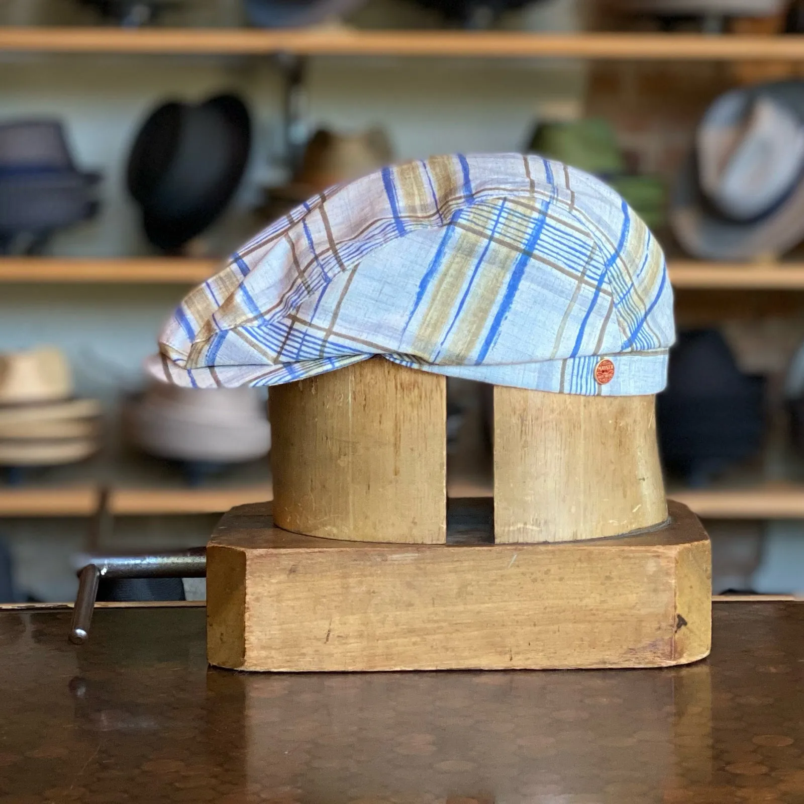 Natural Plaid Frankie Flat Cap