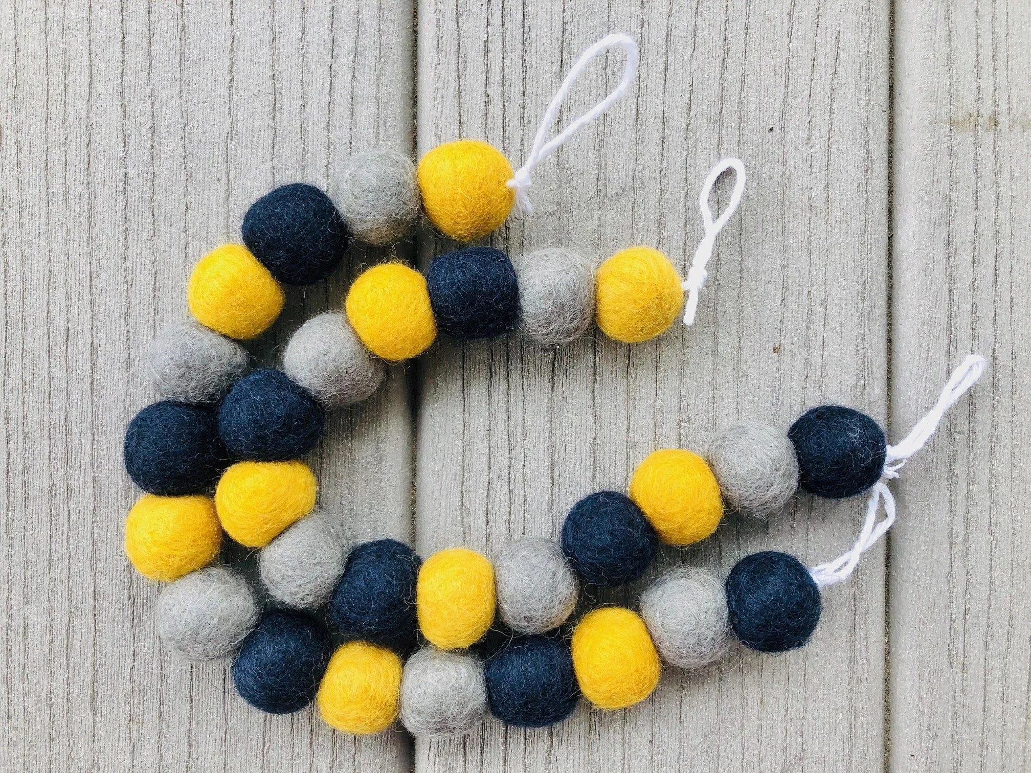 Navy & Gold Curtain Ties