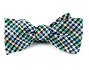 Navy Daydream Plaid Bow Tie