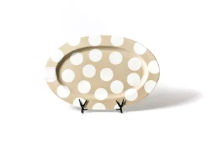 Neutral Dot Big Entertaining Oval Platter