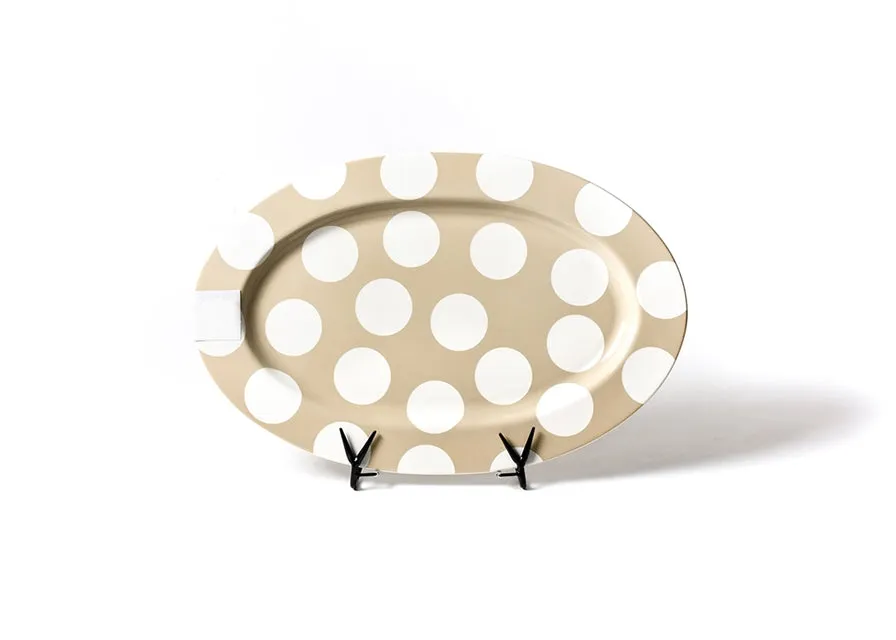 Neutral Dot Big Entertaining Oval Platter