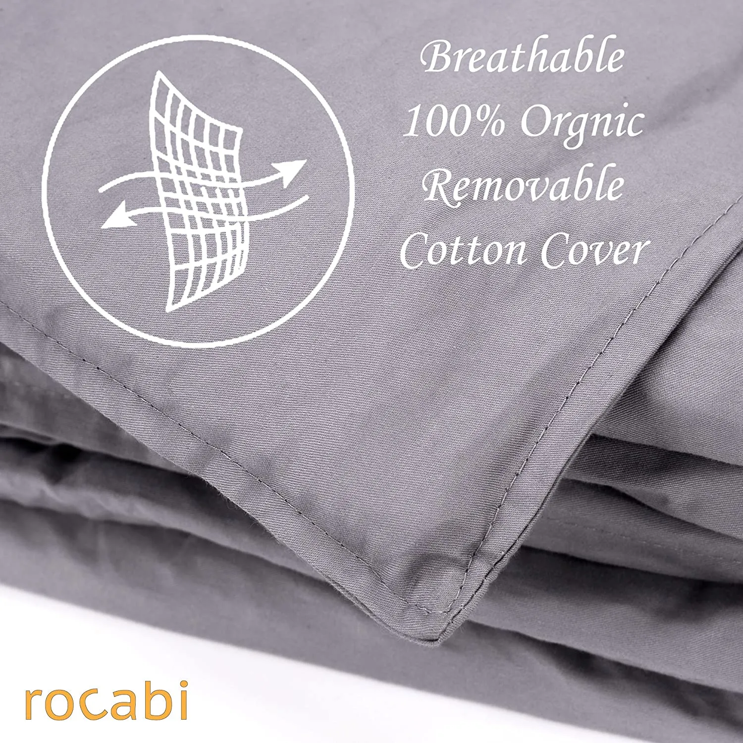 New Amazing Quality Rocabi Luxury Queen 30 Lb Weighted Cooling Blanket, includes matching zippered cover! Retails $204 W/tax!