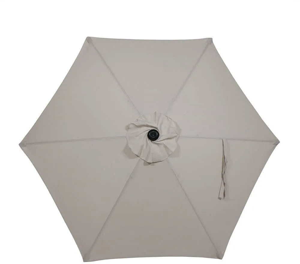 New in box! Wayfair Sunnydaze Decor 7.5 ft. Aluminum Market Tilt Patio Umbrella in Beige!