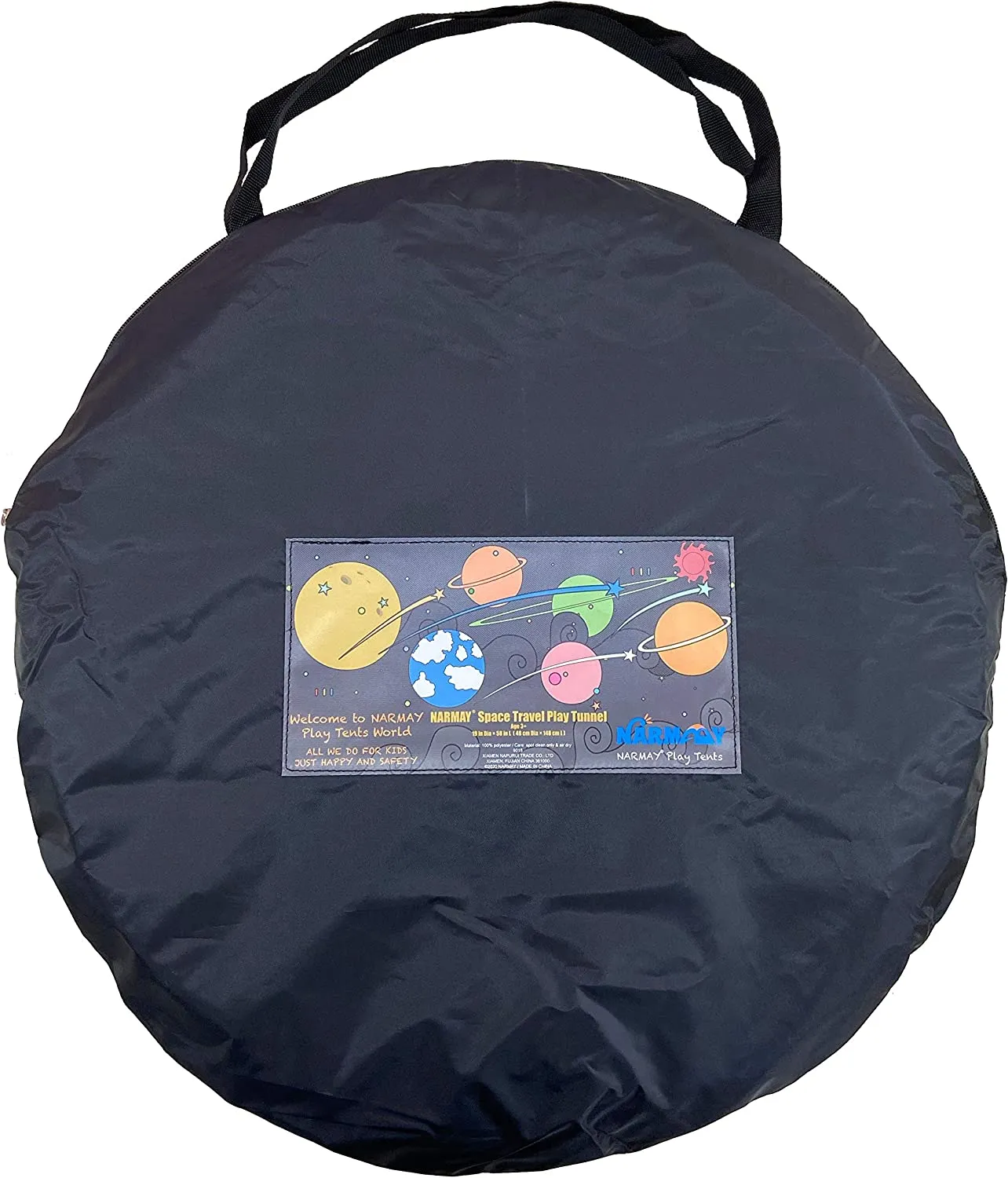 New in carry bag! NARMAY® Play Tunnel Space Travel Pop Up Tunnel for Kids Indoor / Outdoor Crawl - 48 (Dia.) x 148 cm