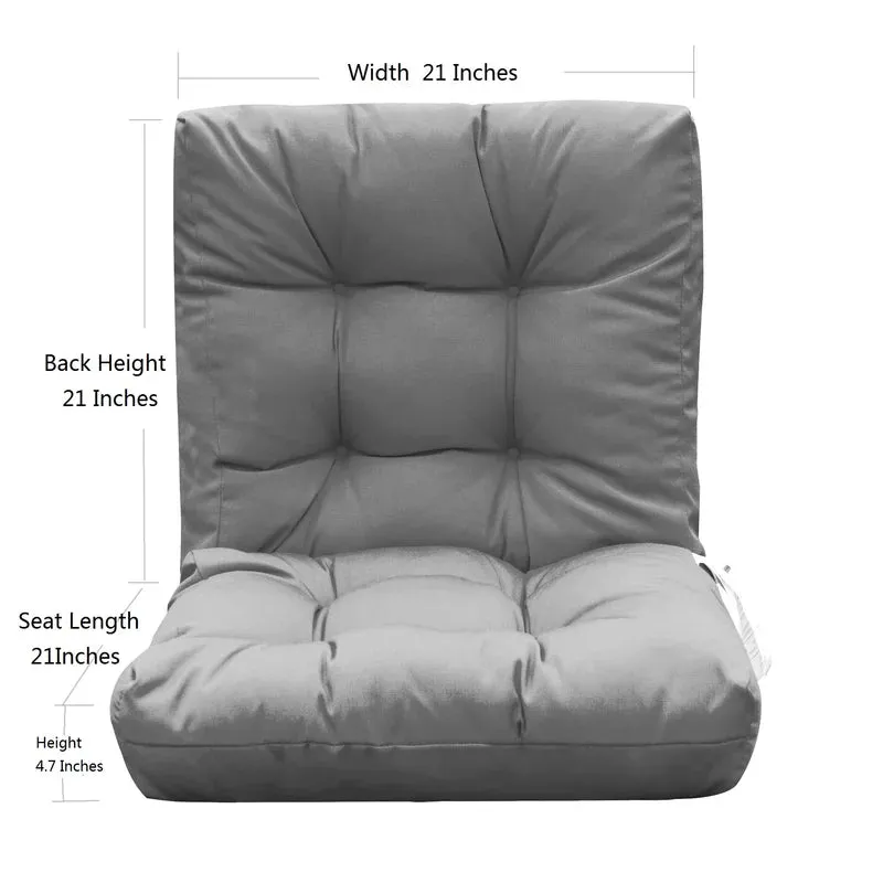 New Wayfair Item! Ebern Designs Outdoor Seat/Back Chair Cushion Tufted Pillow,Spring/Summers seasonal Replacement Cushion in grey! Retails $122  winner can buy up to 3 more at winning bid!