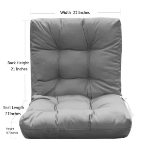 New Wayfair Item! Ebern Designs Outdoor Seat/Back Chair Cushion Tufted Pillow,Spring/Summers seasonal Replacement Cushion in grey! Retails $122  winner can buy up to 3 more at winning bid!