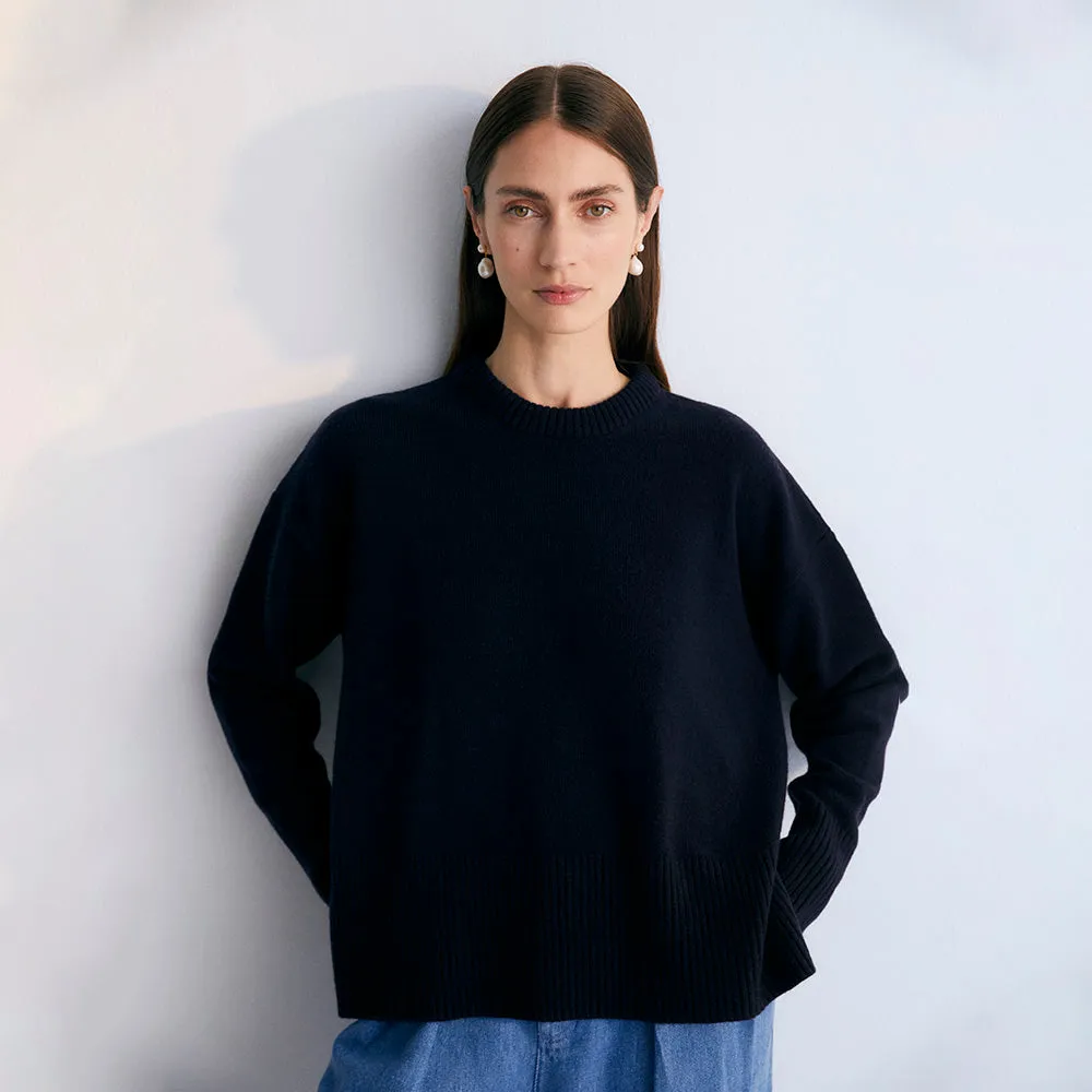 Nikos Cashmere Woman's Jumper | Navy