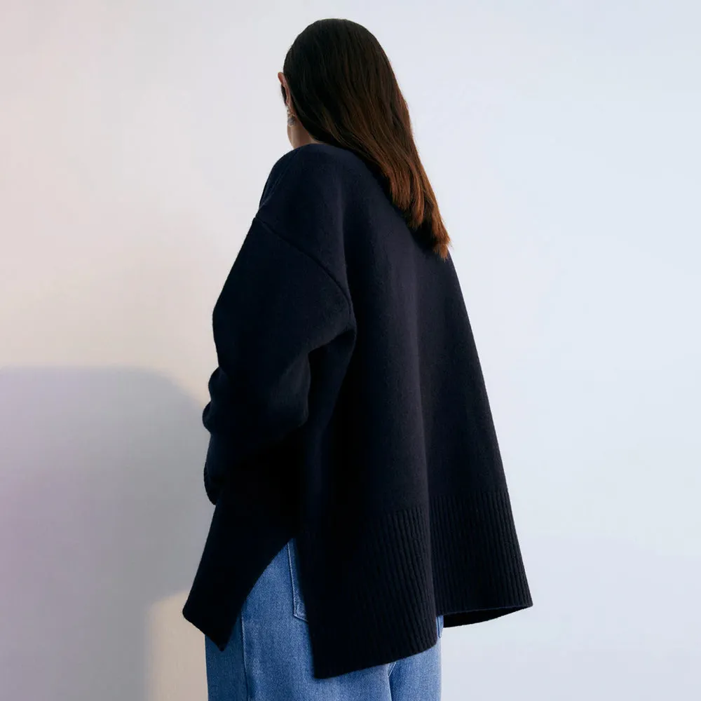 Nikos Cashmere Woman's Jumper | Navy