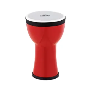 NINO Percussion NINO-EMDJ-FE 6inch Elements Mini Djembe, Plastic Head, Fire Engine