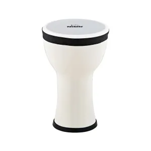 NINO Percussion NINO-EMDJ-SN 6inch Elements Mini Djembe, Plastic Head, Snow