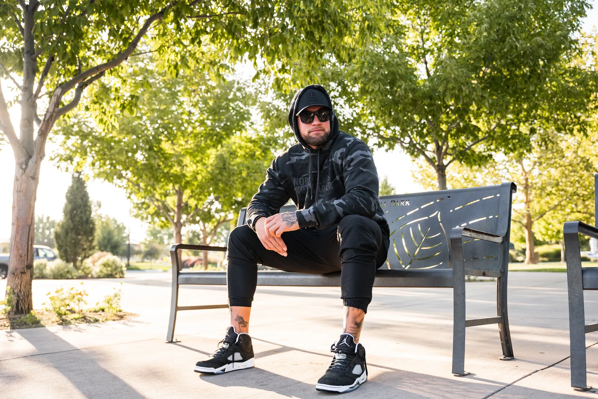 Nobody Cares Work Harder Hoodie - Black Camo