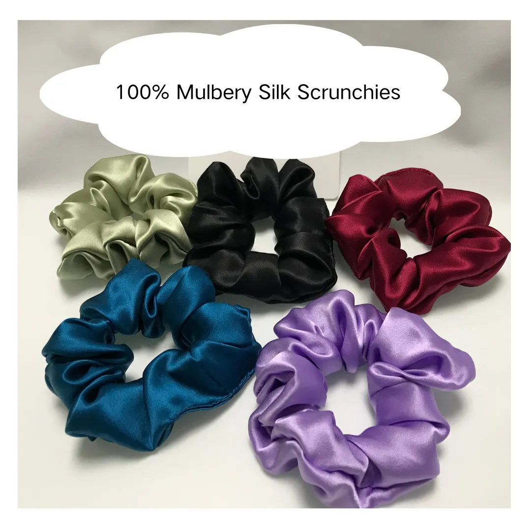 Nude Silk Scrunchie Large