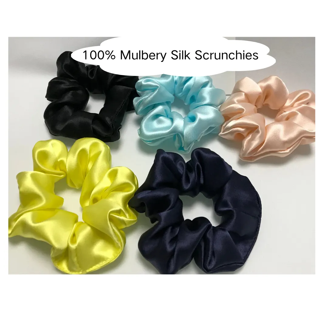 Nude Silk Scrunchie Large
