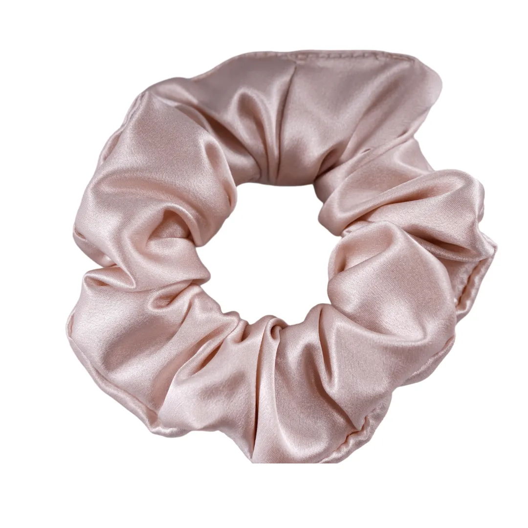 Nude Silk Scrunchie Large