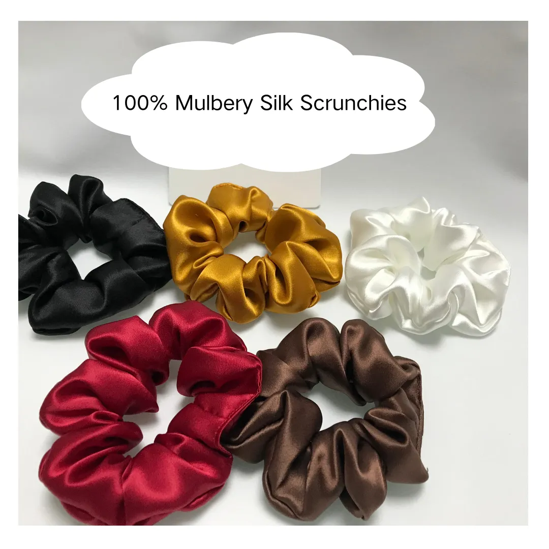 Nude Silk Scrunchie Large