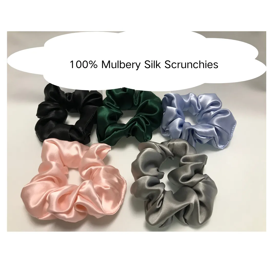 Nude Silk Scrunchie Large