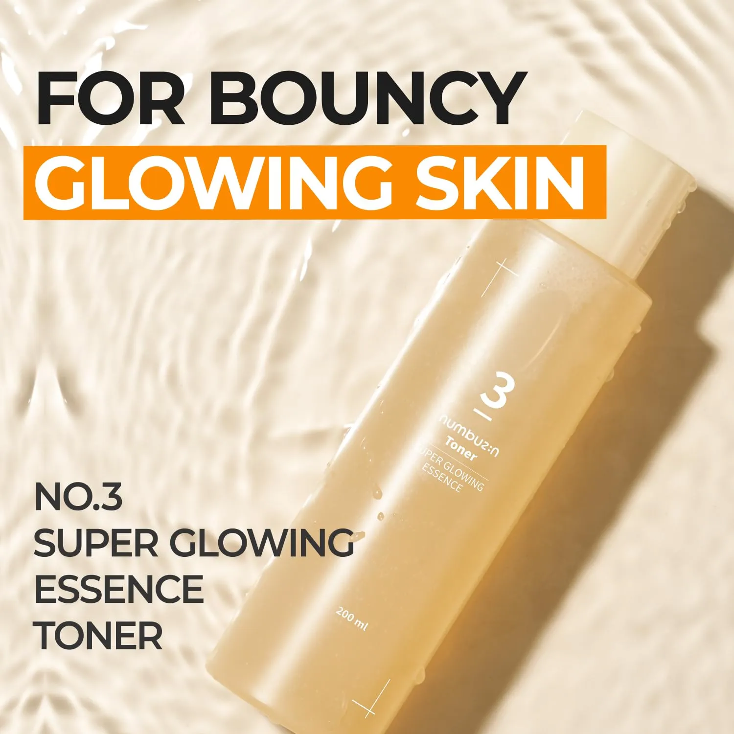 Numbuzin No.3 Super Glowing Essence Toner - 200ml