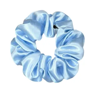 Organic Silk Scrunchie - Baby Blue