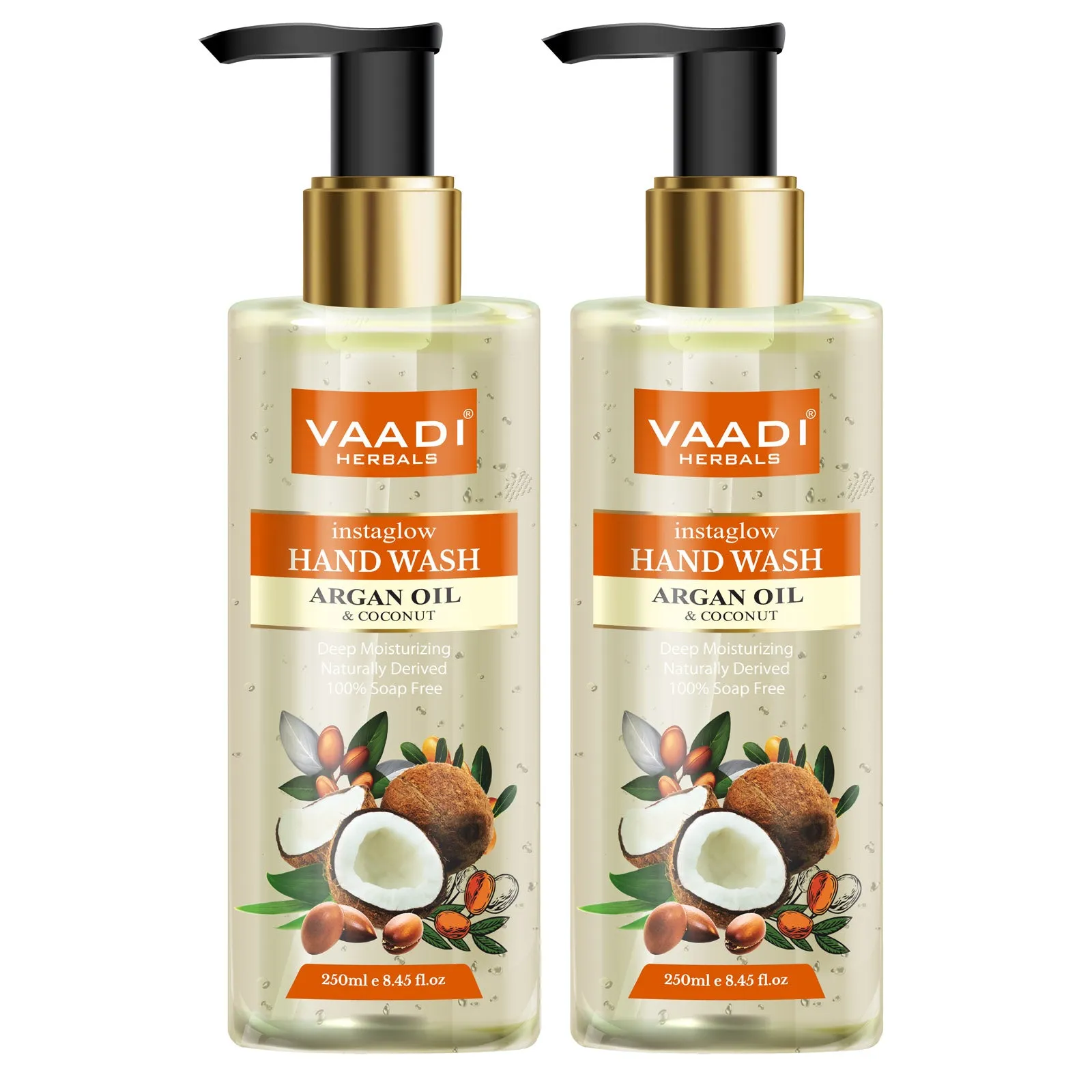 Pack of 2 Instaglow Argan Oil & Coconut Hand Wash (250 ml x 2)