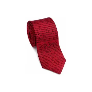 Patriotic & Historical Silk Tie - U.S. Constitution (Red or Blue) - Item #3231, 3229