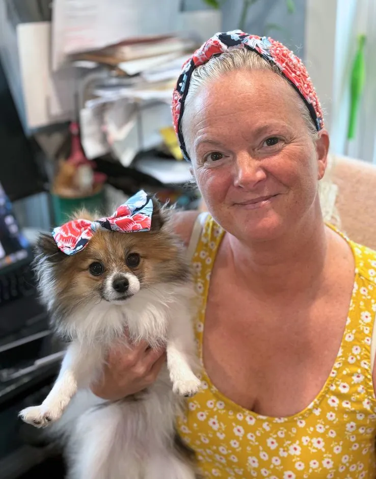 Patriotic Chinoiserie Floral Beaded Headband - OBX Prep Exclusive