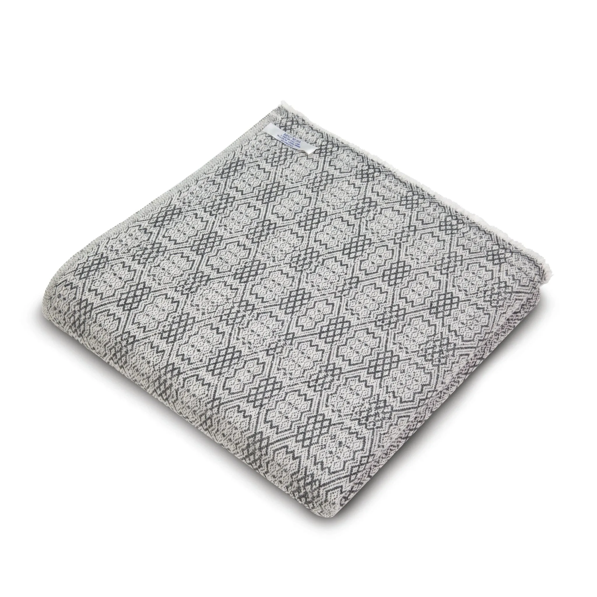 Patterned Design Natural Cashmere Blanket