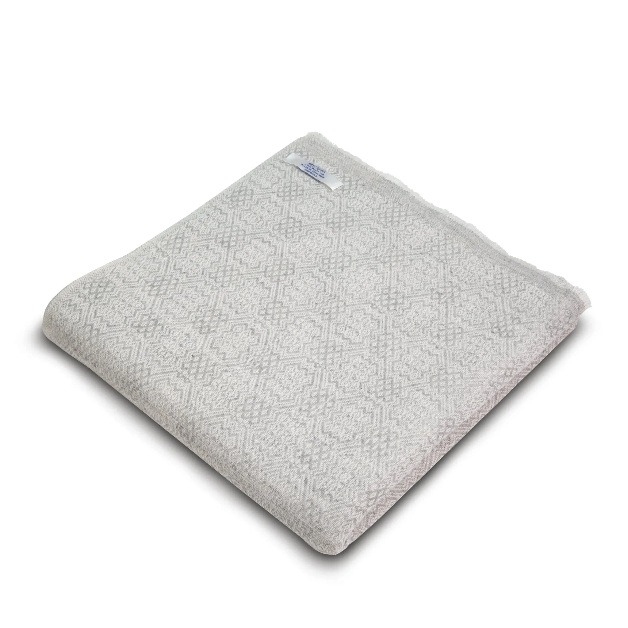 Patterned Design Natural Cashmere Blanket