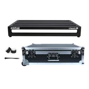 Pedaltrain Classic 3 with Wheeled Tour Case in Black Honeycomb Finish