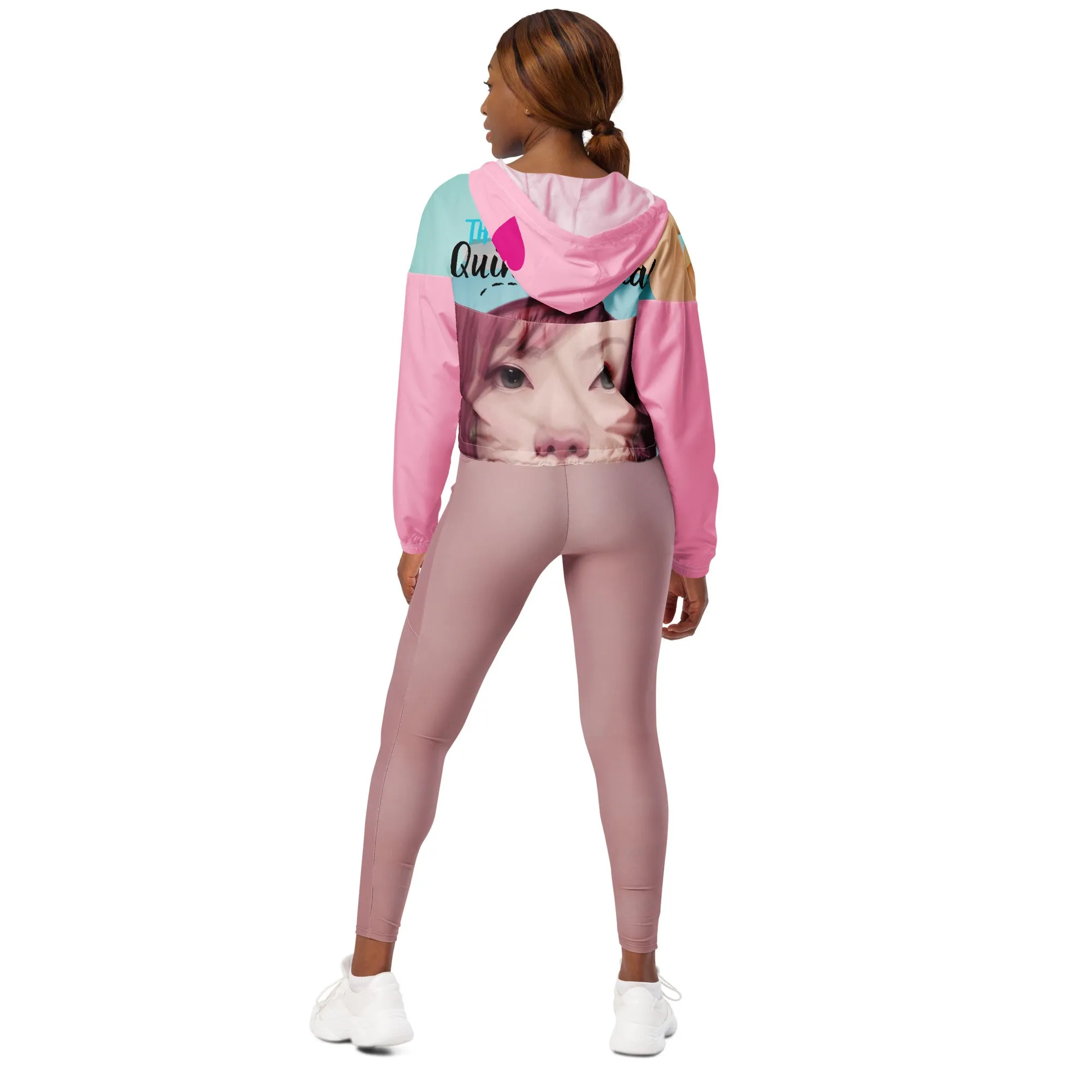 Pink Head TheTravelQuintessential Women’s Cropped Windbreaker